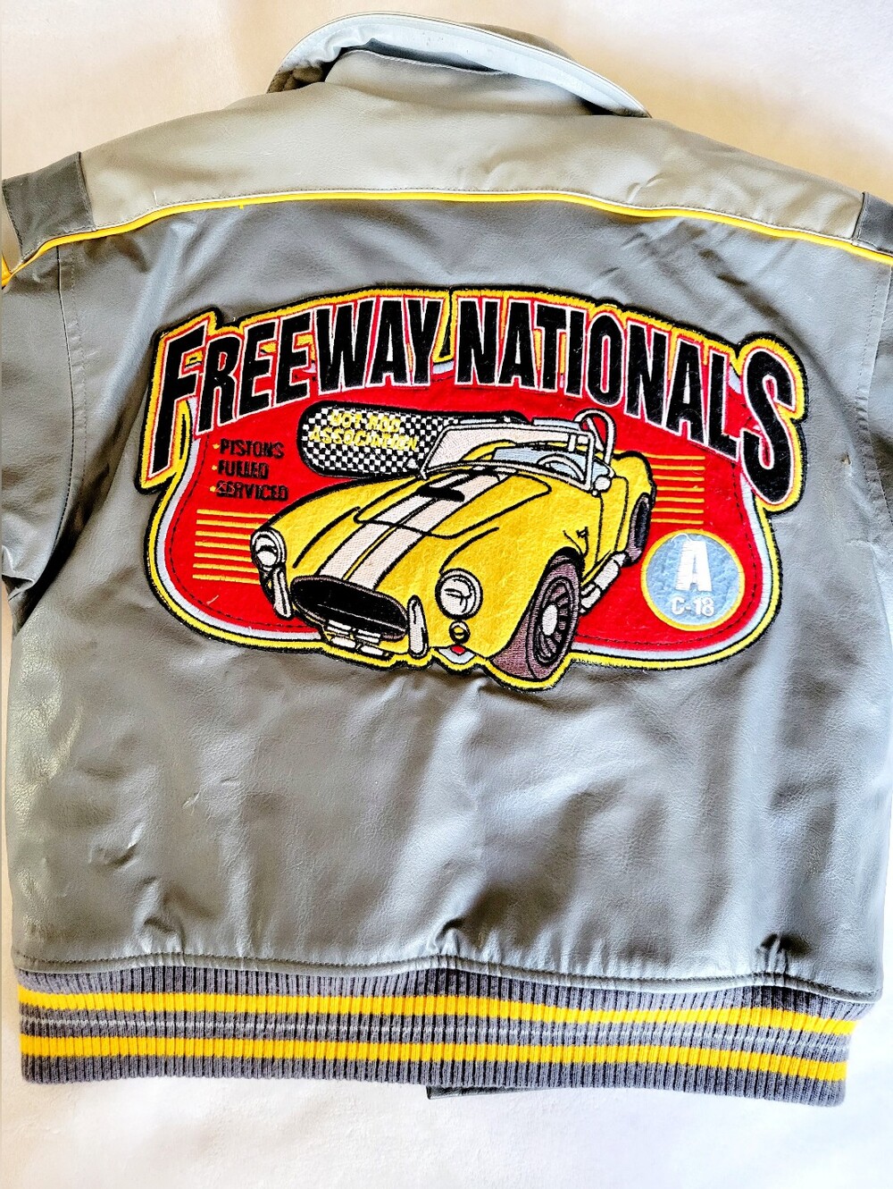 Vintage Style Sportrax Boys Size M (6) "Freeway Nationals" Racing Bomber Jacket